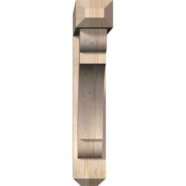 Olympic Craftsman Smooth Bracket W/ Offset Brace, Douglas Fir, 7 1/2W X 40D X 40H